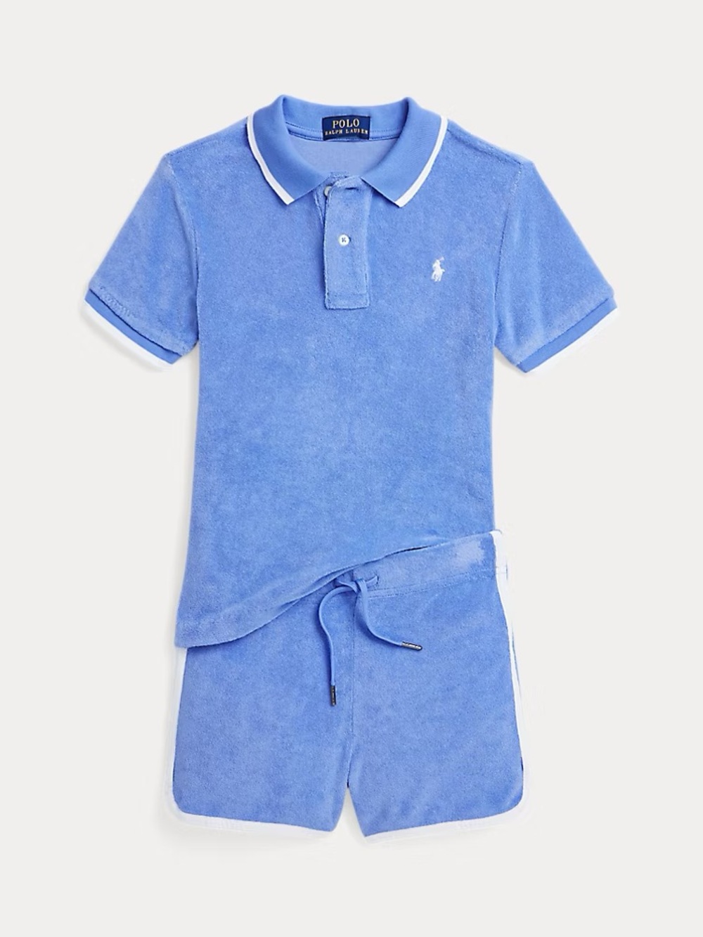 Polo by Ralph Lauren Blue Terry Polo Shirt and short set